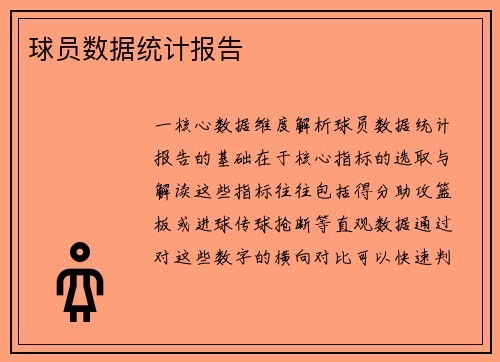 球员数据统计报告
